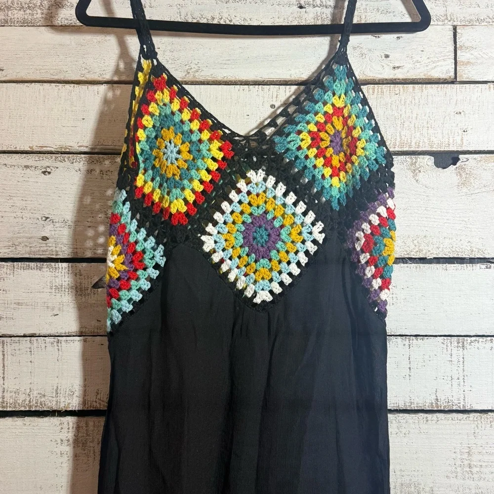 Small Cupshe Glenda Slip Crochet Mid Length Cover-up Dress Boho Beach Vacation - Picture 2 of 8